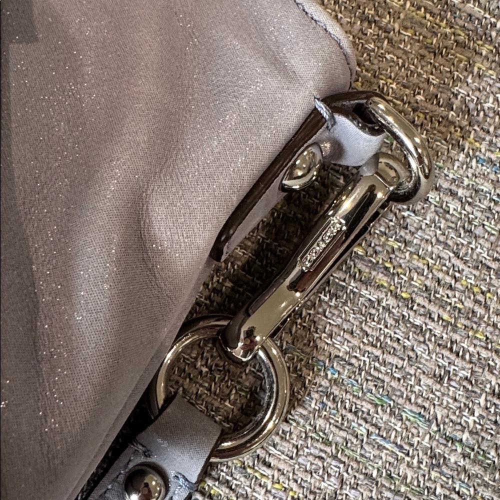 Coach Madison Pleated Leather Sophia Satchel in Slate Shimmer F22563 - Picture 7 of 12